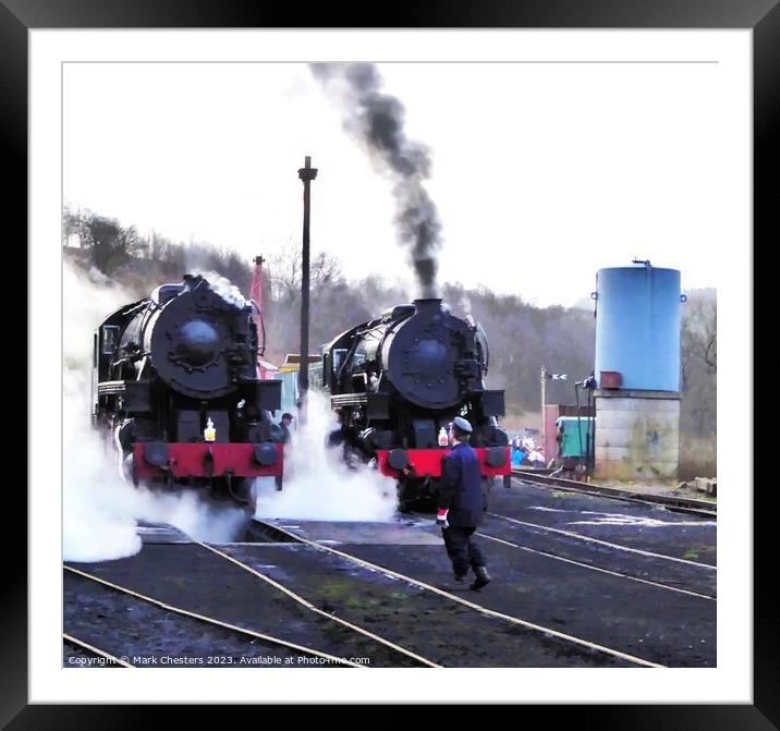 Majestic Steam Power Framed Mounted Print by Mark Chesters