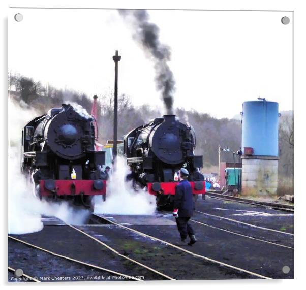 Majestic Steam Power Acrylic by Mark Chesters