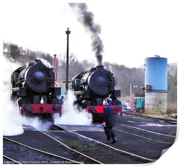 Majestic Steam Power Print by Mark Chesters