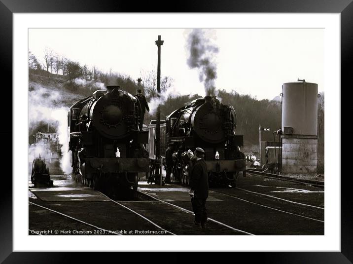 Majestic Steam Train Journey Framed Mounted Print by Mark Chesters