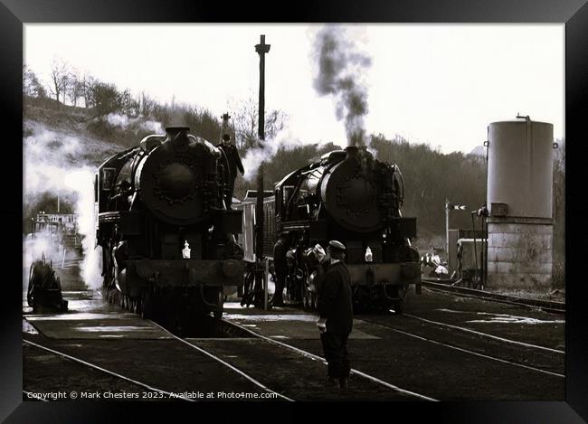 Majestic Steam Train Journey Framed Print by Mark Chesters