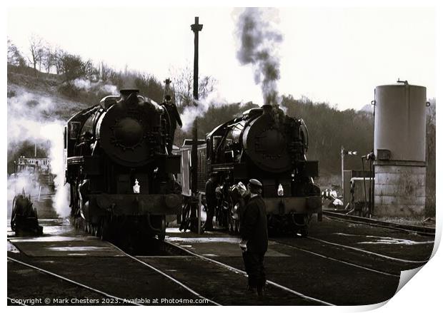 Majestic Steam Train Journey Print by Mark Chesters