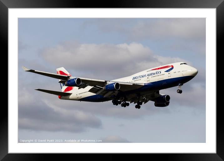 British Airways Boeing 747-436      Framed Mounted Print by David Pyatt
