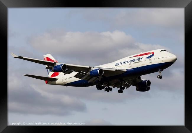British Airways Boeing 747-436      Framed Print by David Pyatt