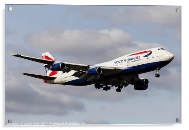 British Airways Boeing 747-436      Acrylic by David Pyatt