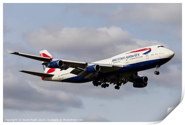 British Airways Boeing 747-436      Print by David Pyatt