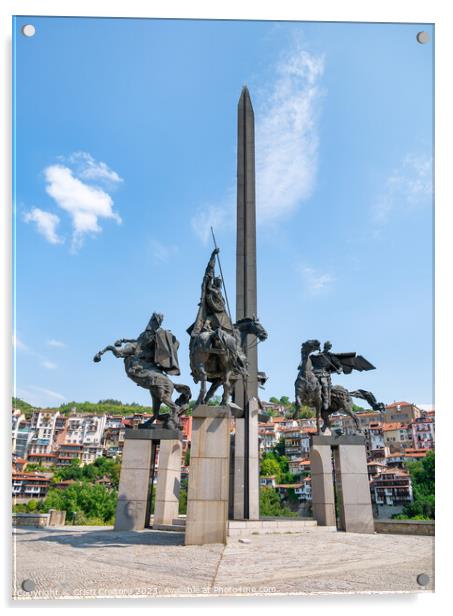 Monument to the Assen Dynasty in Veliko Tarnovo, Bulgaria Acrylic by Cristi Croitoru