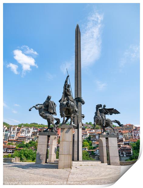 Monument to the Assen Dynasty in Veliko Tarnovo, Bulgaria Print by Cristi Croitoru