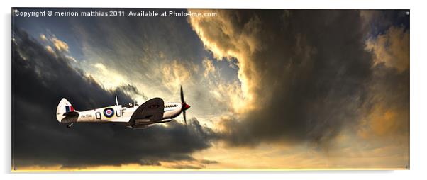 spirit of the spitfire Acrylic by meirion matthias