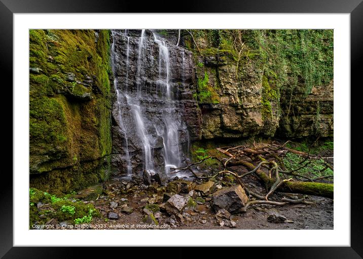 Waterfall Swallet (2) Framed Mounted Print by Chris Drabble