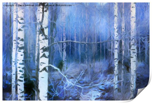 Enchanted Winter Forest  Print by Taina Sohlman