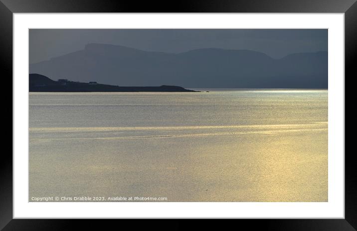Loch Gairloch in warm Winter light Framed Mounted Print by Chris Drabble