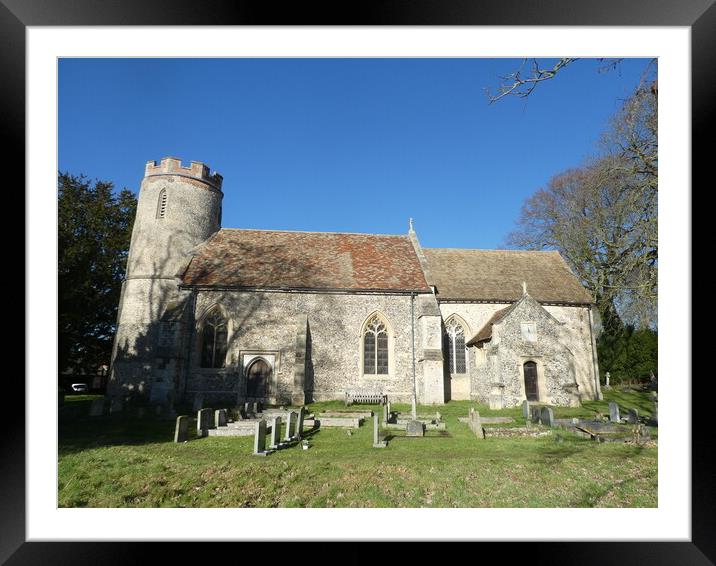 Serene Beauty: The Church in Bartlow Framed Mounted Print by Simon Hill
