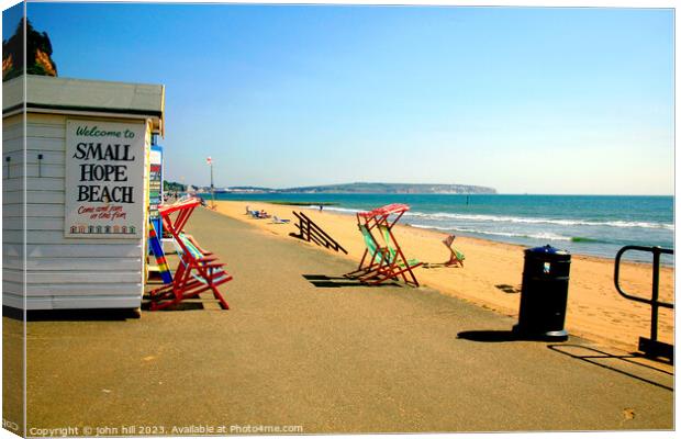 Hope beach at Shanklin Isle of Wight Canvas Print by john hill