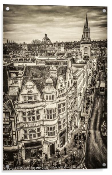 High Street, Oxford Acrylic by Edward Kilmartin
