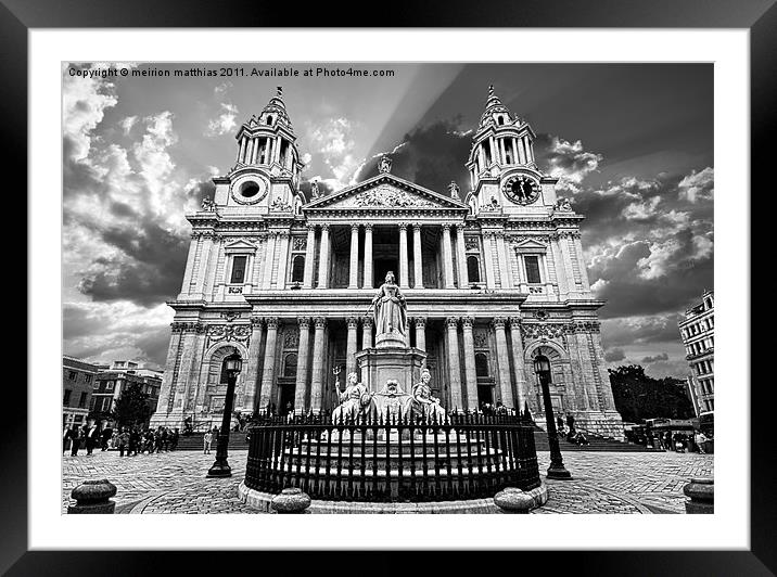 saint paul's cathedral london Framed Mounted Print by meirion matthias