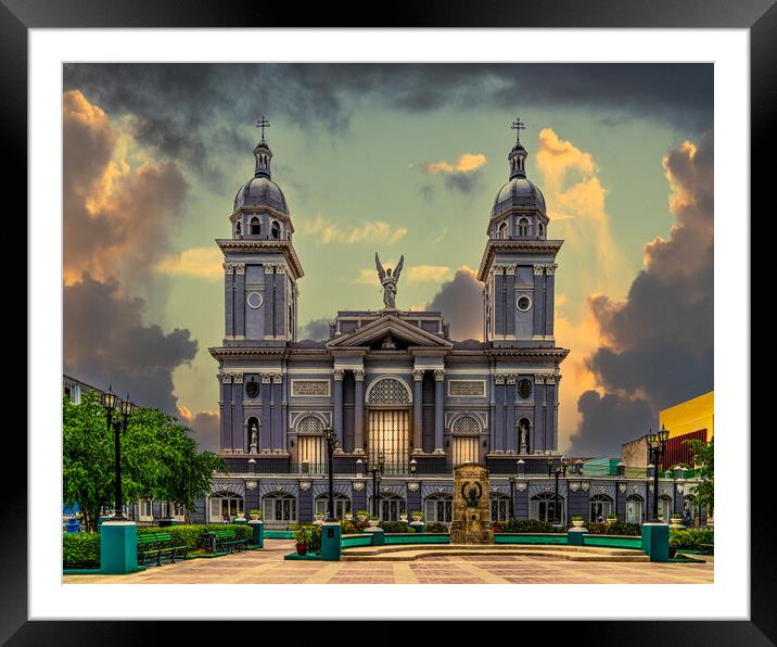 Santiago De Cuba Cathedral Framed Mounted Print by Chris Lord