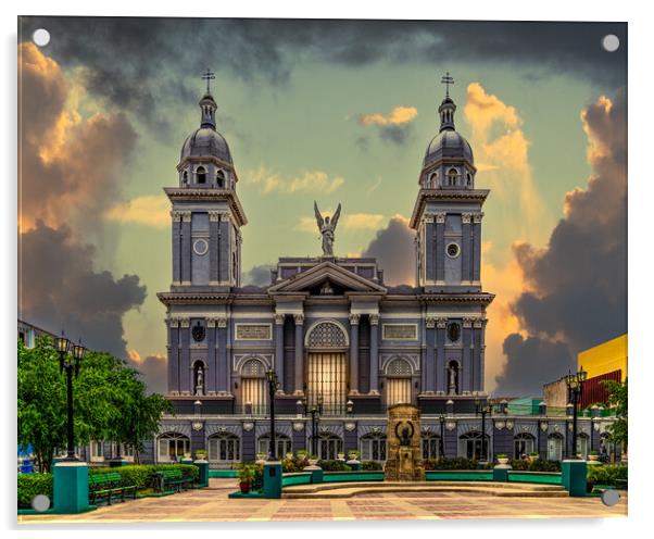 Santiago De Cuba Cathedral Acrylic by Chris Lord