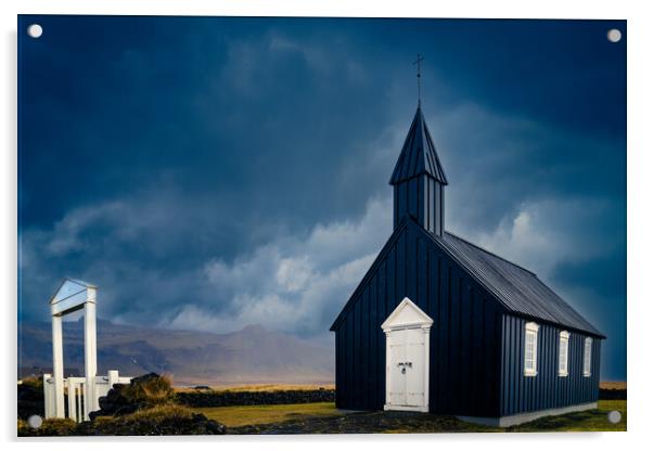 The Black Church Acrylic by Chris Lord