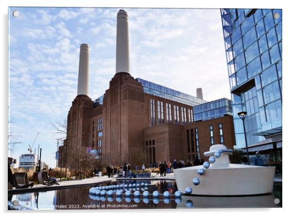 Battersea Power Station Feb 2023 Acrylic by Nathalie Hales