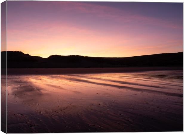 Sunrise at Croyde dunes Canvas Print by Tony Twyman
