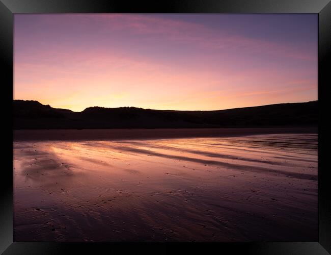 Sunrise at Croyde dunes Framed Print by Tony Twyman