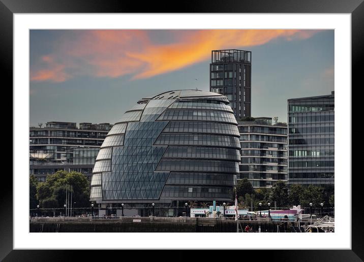 City Hall South Bank London Framed Mounted Print by Glen Allen