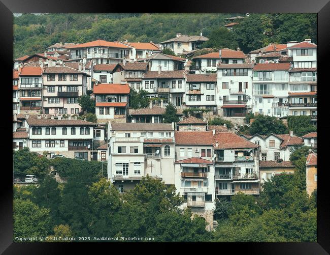 Houses in Veliko Tarnovo Bulgaria Framed Print by Cristi Croitoru