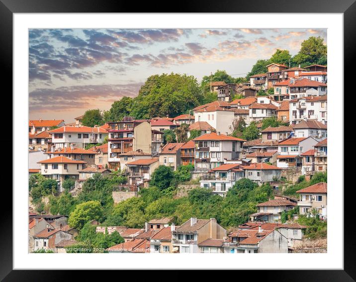 Houses in Veliko Tarnovo Bulgaria Framed Mounted Print by Cristi Croitoru