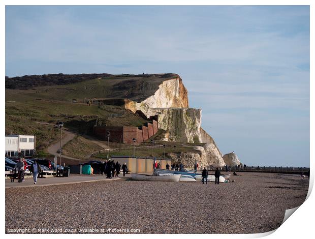 Seaford Head of East Sussex. Print by Mark Ward