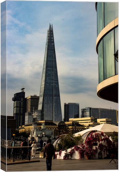 The Shard from North Bank Canvas Print by Glen Allen
