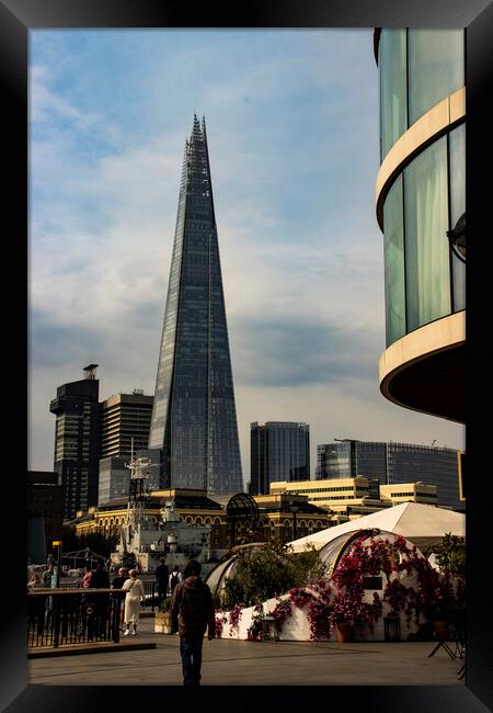The Shard from North Bank Framed Print by Glen Allen