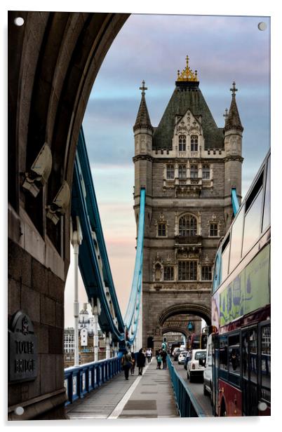 On Tower Bridge Acrylic by Glen Allen