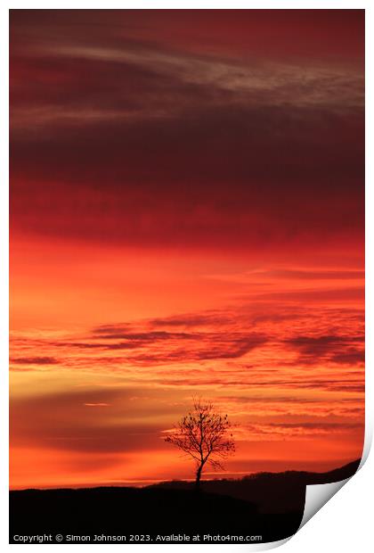 Sunset  Print by Simon Johnson