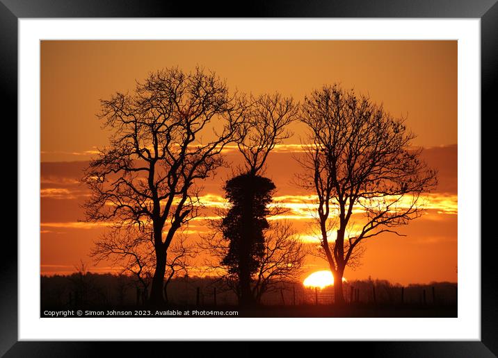 sunrise  Framed Mounted Print by Simon Johnson