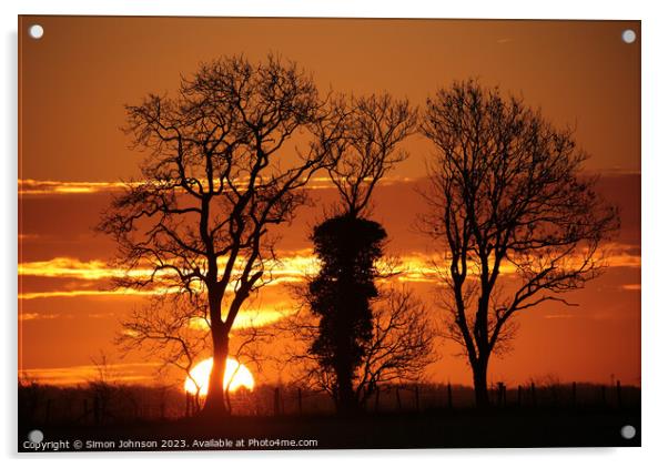 Sunrise  Acrylic by Simon Johnson