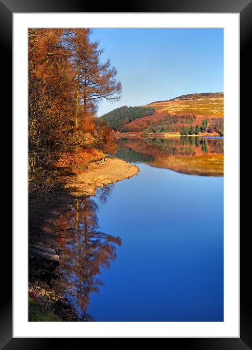 Derwent Reservoir Reflections  Framed Mounted Print by Darren Galpin