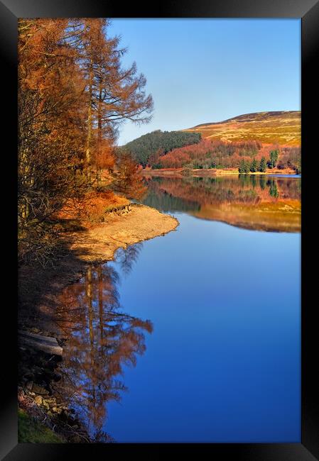Derwent Reservoir Reflections  Framed Print by Darren Galpin