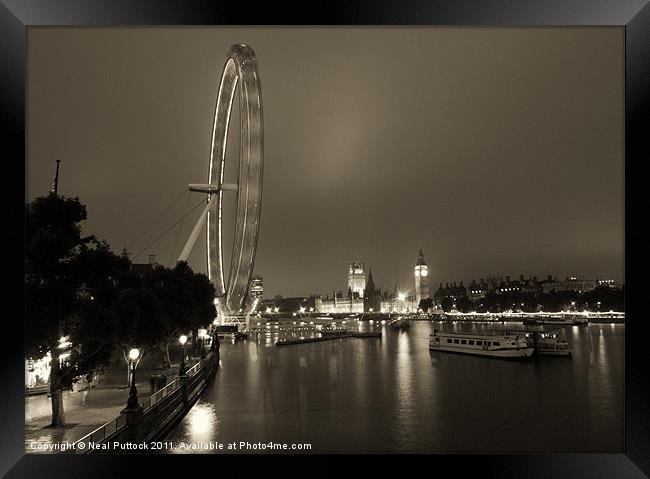 London at Night #2 Framed Print by Neal P