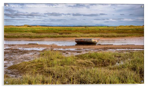 The Haunting Abandoned Boat of Aberffraw Acrylic by Derek Daniel