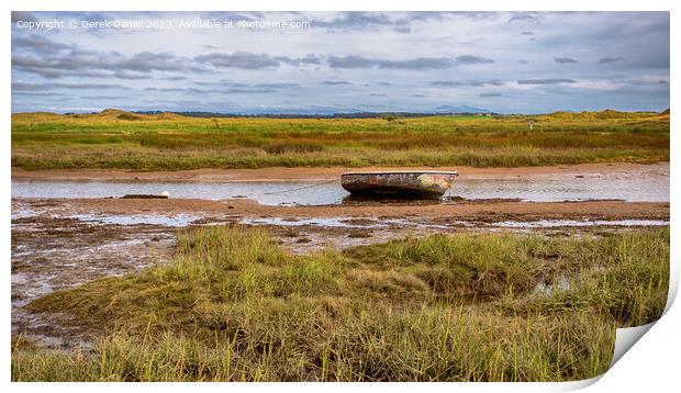 The Haunting Abandoned Boat of Aberffraw Print by Derek Daniel