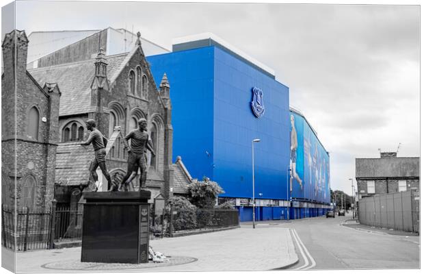 Holy Trinity statue by Goodison Park Canvas Print by Jason Wells