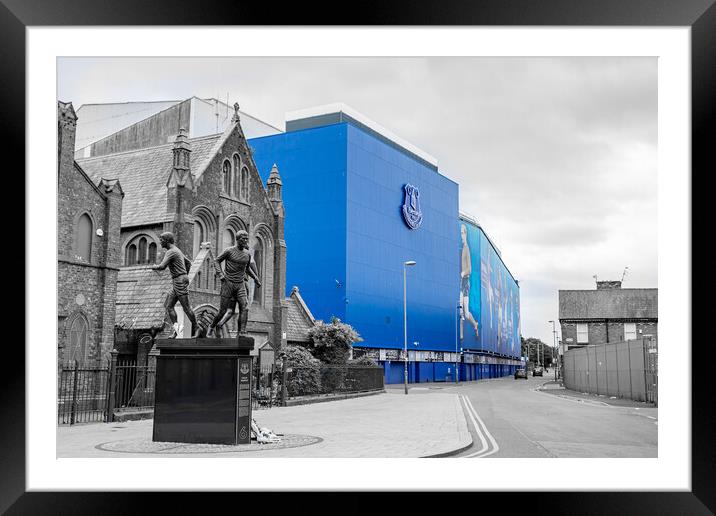 Holy Trinity statue by Goodison Park Framed Mounted Print by Jason Wells