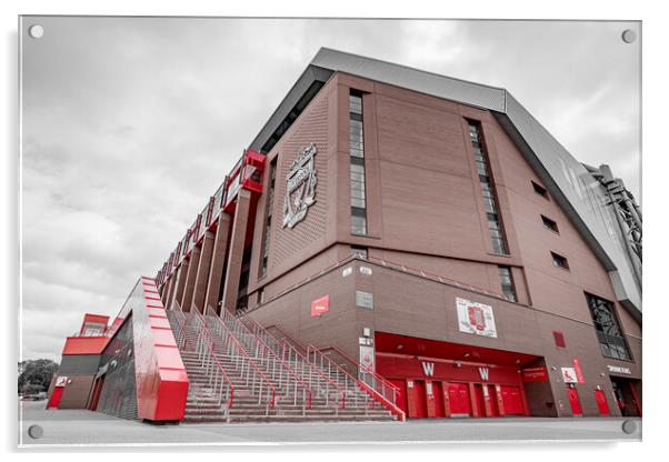 Liverpool FC main stand Acrylic by Jason Wells