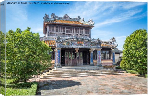 Imperial Palace Library, Hue Canvas Print by David Hare