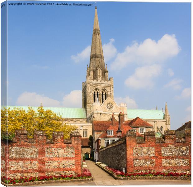 Chichester Cathedral West Sussex Square Format Canvas Print by Pearl Bucknall