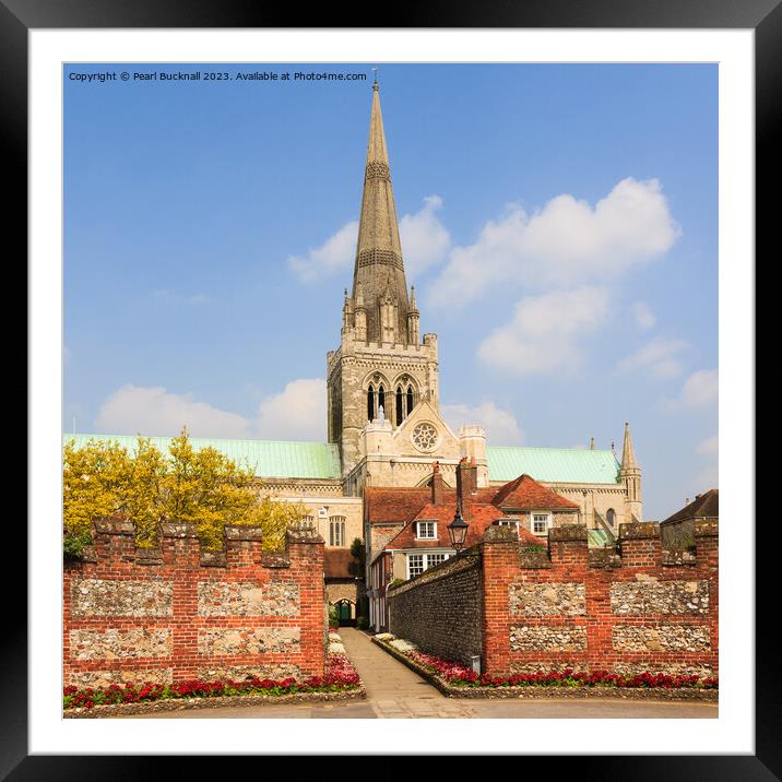 Chichester Cathedral West Sussex Square Format Framed Mounted Print by Pearl Bucknall