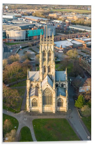 Doncaster Minster Acrylic by Apollo Aerial Photography