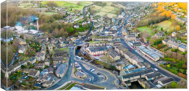 The Village of Holmfirth Canvas Print by Apollo Aerial Photography