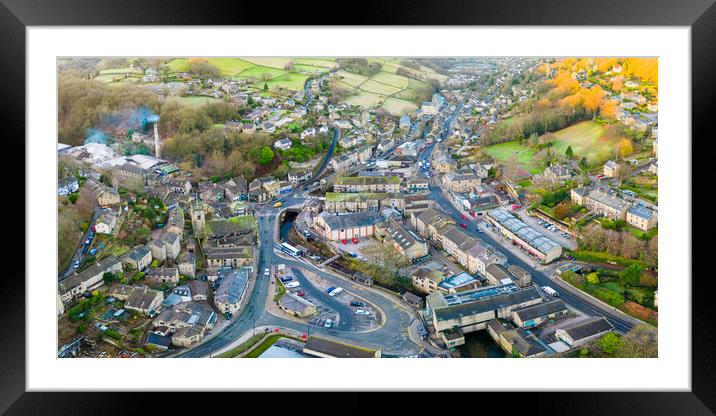 The Village of Holmfirth Framed Mounted Print by Apollo Aerial Photography